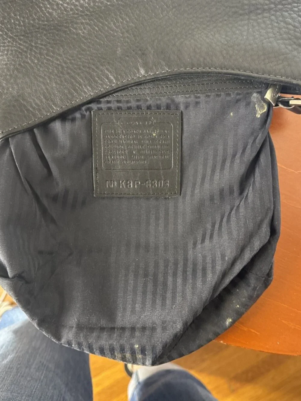 Vintage Coach Pebble Leather Hobo Shoulder Bag -Black Great Shape Lovely